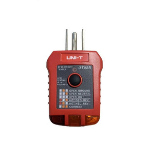 Comprobadores de Tomas de Corriente UNI-T Serie UT08 Originales, Verifican la Cableación Correcta en Tomas Eléctricas de 3 Hilos en Circuitos de CA - Product Image 4