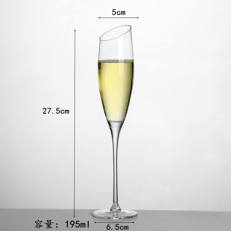 Copa de champán inclinada de 195 ml.