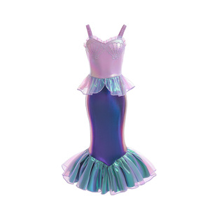 BAIGE Nuevo Vestido de Princesa Sirena para Niñas, Estilo Europeo Americano, Inspirado en el Personaje de Ariel de la Película y la Serie de TV - Product Image 4