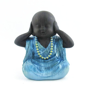 เซนเครื่องประดับตั้งโต๊ะสำหรับบ้านสำนักงานบ้านไม่ฟังรูปปั้นพระเล็กๆทำจากเรซิ่นของตกแต่งรูปปั้นพระพุทธรูปสำหรับเด็กกังฟู - Product Image 3