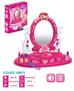 Kids' Dress up &amp; Pretend Play Girls Vanity Set Toy 661-38 Mini Beauty Makeup Station <strong>Kit</strong> With <strong>Sound</strong> &amp; Lights for Toddler - Product Image 5