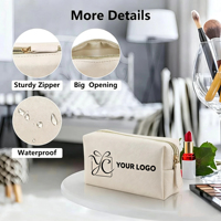 Pochette à maquillage en cuir personnalisée pour sac à main, petite trousse de toilette portable pour femmes et filles, avec fermeture éclair