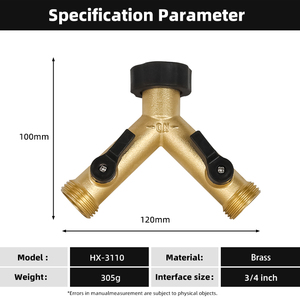 Garden Hydraulic <strong>Pipe</strong> <strong>Hose</strong> Connector 2 Way <strong>Splitter</strong> for Lawn - Product Image 2