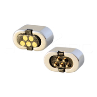 Connecteur magnétique HYTEPRO M413 à 5 broches double rangée pour charge et données, insertion anti-inversion pour l'électronique industrielle et portable
