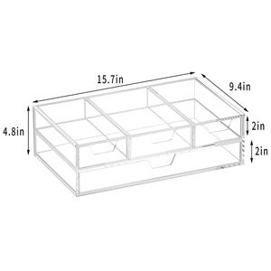 Acryl Monitor <span class=keywords><strong>Stand</strong></span> Met Lade Clear <span class=keywords><strong>Computer</strong></span> Monitor <span class=keywords><strong>Stand</strong></span> Voor Laptop Notebook Bureau Lade Organizer Voor Kantoorbenodigdheden - Product Image 4