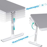 Plateau de lit pliable ergonomique, hauteur réglable, pour ordinateur portable, bureau, table pour enfants