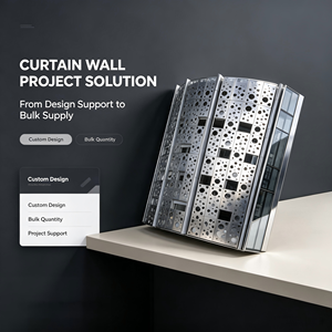 Panneaux de mur-rideau en aluminium thermolaqués, étanches, pour l'extérieur des bâtiments, style design asiatique - Product Image 5