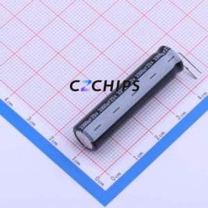 Condensateur électrolytique en aluminium à montage traversant RGA332M1EBCF1040, composant à montage traversant THT, D10xL40mm 3300uF 20% 25V 5mm - Product Image 1