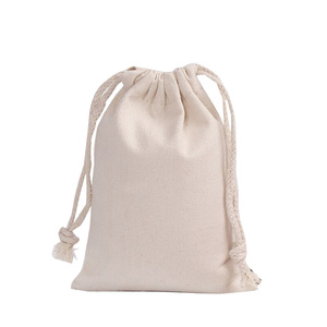Bolsas de Compras Promocionales Ecológicas de Lona de Algodón Baratas con Cordón, Bolsitas para Joyería con Logotipo Personalizado - Product Image 3
