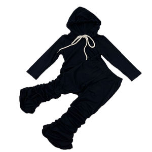 Conjunto de pantalones de algodón apilados para niñas pequeñas, conjunto de chándal de dos piezas para mamá y yo, 40 colores - Product Image 4