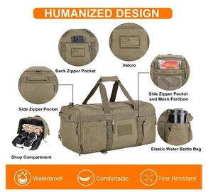 Tactical Duffel <b>Bag</b> 45L, Gym <b>Bag</b> for Men Women with Shoe Compartment & <b>MOLLE</b>, Travel Overnight Duffle for Sports & Work - Product Image 3