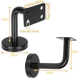 Nhiệm vụ nặng nề thép vuông Kệ Wall Mount tay đường sắt cầu thang lan can chân đế thép không gỉ kim loại duy nhất cầu thang - Product Image 3