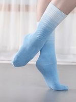 Chaussettes de danse longues bleu dégradé 2026, chaussettes de sport modernes, chaussettes de danse classique, chaussettes professionnelles pour la pratique de la danse pour adultes