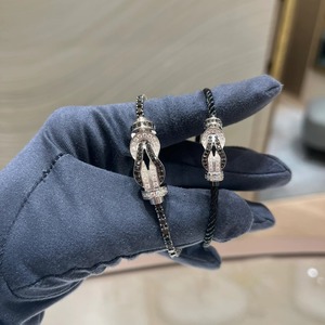 Factory Direct Women's 10K Solid Gold Plated Micro Insert Figure-of-Eight Full Zircon Charm <b>Bracelet</b> with <b>Horseshoe</b> Buckle - Product Image 4