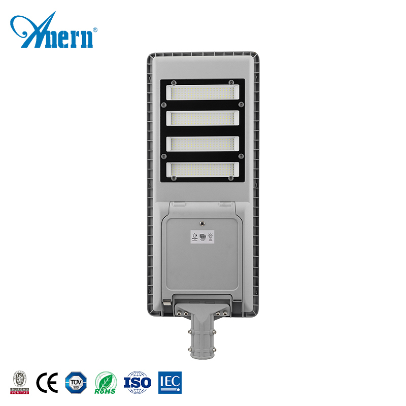 Sensor de movimiento al aire libre de Ip65 impermeable todo en uno integrada 100W Led Luz de calle Solar