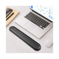 Repose-poignet pour clavier et souris en mousse à mémoire de forme noire, vente en gros d'usine, avec base en silicone antidérapante 3D pour un usage au bureau