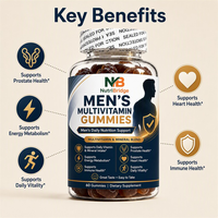 Bulk aankoop MOQ laag, sample order, hoge potentie multivitamine gummies voor mannen, prostaatgezondheid