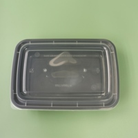 Boîtes de préparation de repas rectangulaires à 1 compartiment, boîtes de rangement alimentaire, boîte à bento avec couvercle