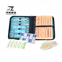 Kit d'instruments de suture chirurgicale pour étudiants en médecine, modèle de peau pour la pratique de plusieurs plaies, porte-aiguille, ensemble de formation chirurgicale
