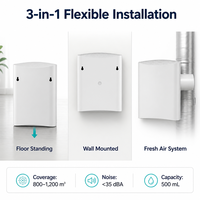 Diffuseur de parfum commercial mural ou de bureau pour HVAC, 500 ml, 800-1200 m³, WiFi, Bluetooth, application, 5 minuteurs, 10 W, pour hall d'hôtel, OEM, prise US EU UK AU