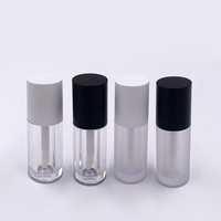 Tube de brillant à lèvres rond de 3 ml avec logo personnalisé et grand applicateur pour emballage cosmétique de gloss à lèvres – Vente en gros