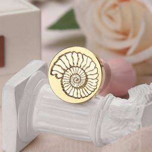 Série de sceaux de cire Cretaceous Fossil, têtes en cuivre rondes à motif animal, pour la gaufrage et la scellure de papiers, journaux, objets d'art et de collection - Product Image 3