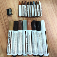 Kit de stylos marqueurs permanents entièrement personnalisables pour la réparation de meubles en plastique, 17 pièces, 8 couleurs, OEM ODM, pour la réparation de chaises et de bureaux