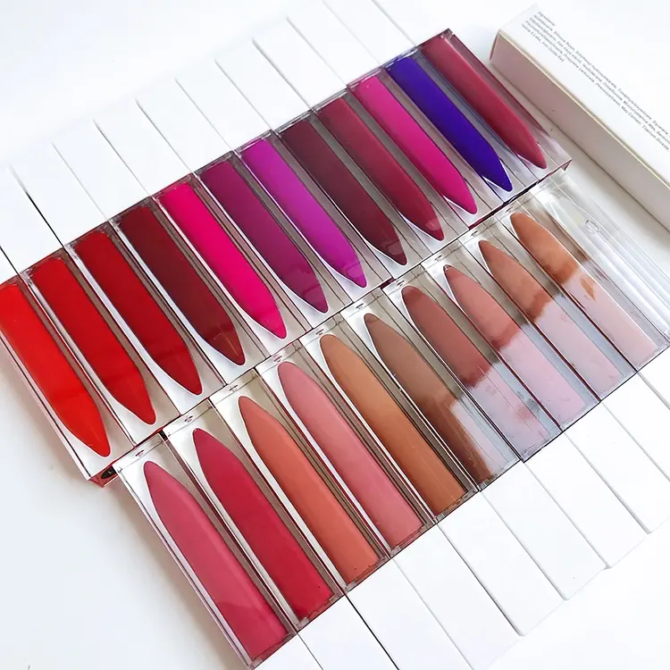 Gute Qualität veganen Samt matten Lippenstift flüssigen Lippenstift matt Private Label lila matten Lippenstift