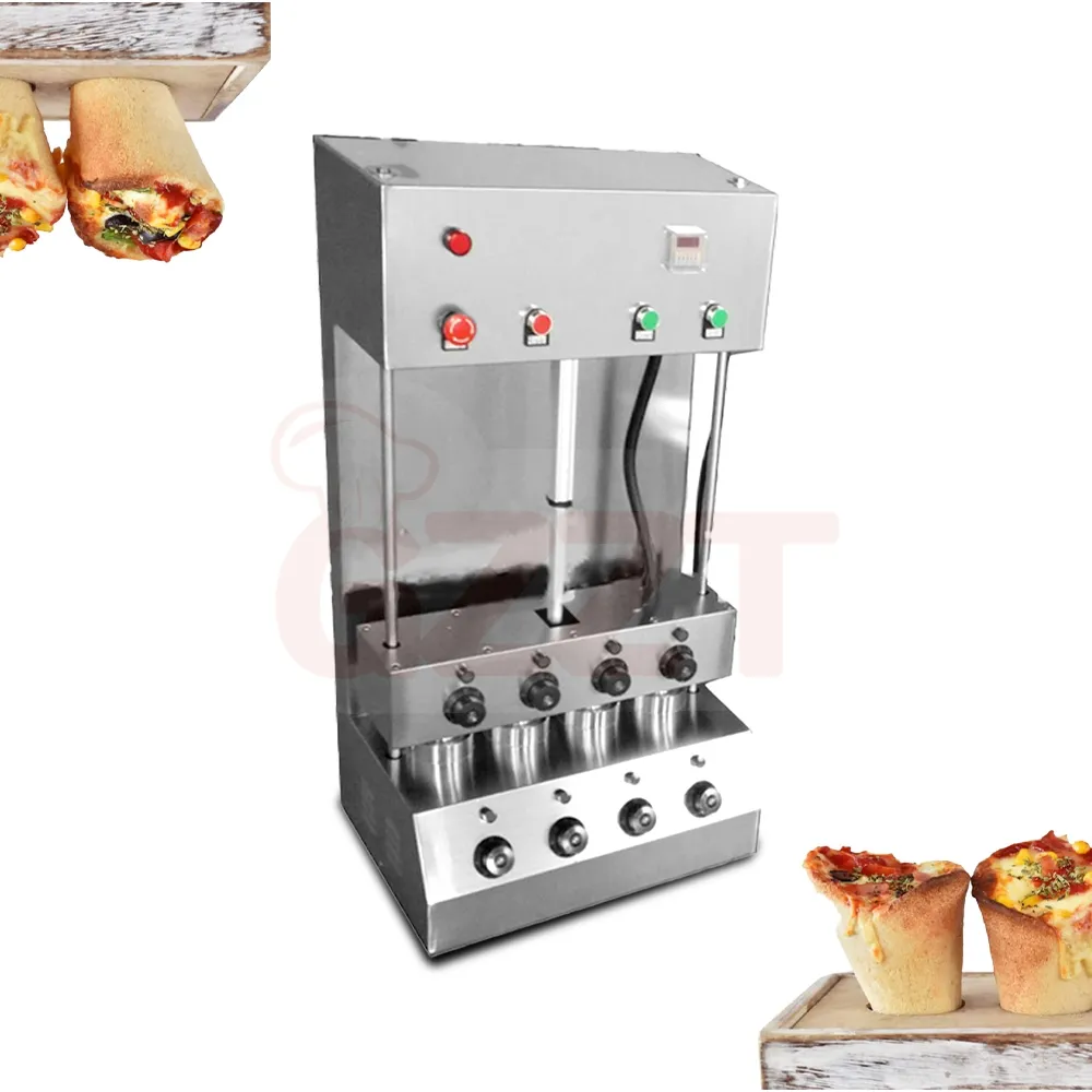 Máquina para hacer conos de helado, máquina para hacer galletas, Pizza, Wafer, 4 cabezales, a precio de fábrica