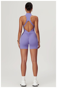 Nouvel ensemble <span class=keywords><strong>de</strong></span> vêtements <span class=keywords><strong>de</strong></span> fitness et <span class=keywords><strong>de</strong></span> yoga avec leggings à fermeture éclair, tenue <span class=keywords><strong>de</strong></span> <span class=keywords><strong>sport</strong></span> haute performance pour femmes, combinaison <span class=keywords><strong>de</strong></span> yoga sportive une pièce - Product Image 4