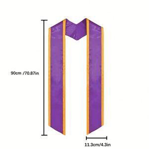 Estola Personalizada con Borde Dorado, Estola Impresa a Medida para Graduación Escolar o Universitaria, Venta al Por Mayor - Product Image 2