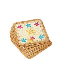 Napperon de table rond moderne en nacre, écologique, épaisseur 6 mm, tressé à la main, diamètre 330 mm, pour une table élégante, Vietnam - Product Image 3