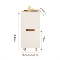 Table de chevet Kawaii en forme de chaton, 2 tiroirs, table de chevet mince, gain de place, poignée en bois, rangement pour chambre d'enfant, mini armoire