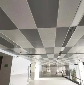 600mm x 600mm 600x1200 alüminyum akustik Metal asma tavan paneli