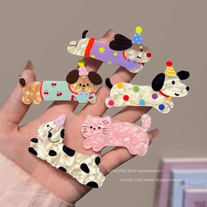 Toptan Sevimli Karikatür Hayvan Akrilik Plastik Şık Renkli Saç Tokaları Kore Ördek Gagası Klipsleri 6.5cm Kızlar ve Kadınlar için - Product Image 3