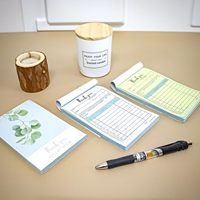 Carnet de factures en 2 exemplaires, carnet de commandes sans carbone coloré, carnet de reçus d'achat pour petites entreprises, blanc/jaune, 3,54 x 5,51 pouces