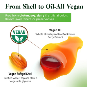 Cápsulas de Aceite de Espino Amarillo Orgánico Chinaherbs, Suplemento Dietético Vegano para Adultos, Rico en Omega 7 y 9, Ácidos Grasos Equilibrados - Product Image 4