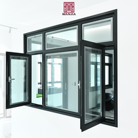 WANJIA Rideau à persiennes à ouverture horizontale en aluminium à double vitrage pour fenêtre à battant en acier inoxydable
