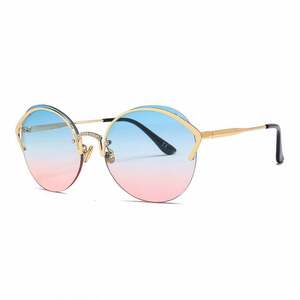 Gafas de Sol de Moda con Marco Metálico Retro, Lentes Redondas Degradadas, Estilo Ojo de Gato para Mujer, Novedad 2019 - Product Image 4