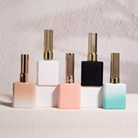 Botellas de Vidrio para Esmalte de Uñas de 20 ml, Cilíndricas, con Tapa de Rosca, Diseño Moderno, Impresión Serigrafiada, Coloridas, para Esmalte en Gel
