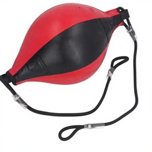 Sac de boxe professionnel double extrémité PROFIT SPORTS de haute qualité, gonflable en PU, rouge et noir, toutes saisons, pour la gym - Product Image 1