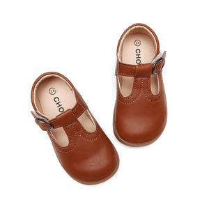 Yeni moda çocuklar klasik T Bar Mary Jane ayakkabı toptan sert taban kaliteli deri prenses Mary Jane ayakkabı kızlar için - Product Image 4