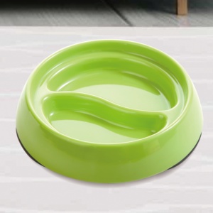 Round Slow <b>Feeder</b> Pet Bowl Non Slip Plastic <b>Cat</b> Dog Slow Eating Food Bowl - Product Image 4