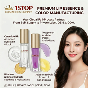 Brillo Labial Transparente a Base de Aceite, Vegano, Resistente al Agua, con Aplicador Tipo Pajita, Hidratante, Voluminizador, de Larga Duración, en Envase Tipo Vaso de Té - Product Image 2