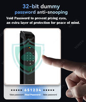 Cerradura Electrónica Inteligente de Aleación de Aluminio con WiFi para Seguridad en el Hogar, Reconocimiento Facial 3D, Huella Dactilar, Código Temporal, Tarjeta Inteligente y Nube