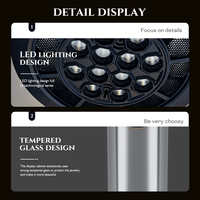 Vitrine de présentation de bijoux de luxe Sundo, vitrine cylindrique haute de qualité supérieure pour la vente au détail de bijoux, vitrine pour centre commercial