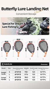 <span class=keywords><strong>Épuisette</strong></span> de pêche ultra-légère et portable HASIDA HD-SCW avec poignée en fibre de carbone et filet en caoutchouc <span class=keywords><strong>à</strong></span> 200 mailles pour leurres <span class=keywords><strong>papillon</strong></span> - Product Image 3