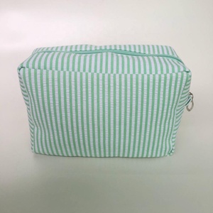 Sac de voyage à rayures pour cosmétique, sacoche pour <span class=keywords><strong>accessoires</strong></span> de maquillage rose, monogramme de vacances - Product Image 5