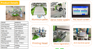 Équipement d'impression sérigraphique automatique pour <span class=keywords><strong>t</strong></span>-shirts, 8 couleurs, 18 stations, carrousel, machines sérigraphiques - Product Image 4