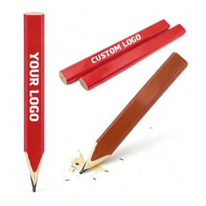 Crayon de charpentier standard HB personnalisé de 24 cm, format jumbo carré, pour matériaux de construction - Product Image 1